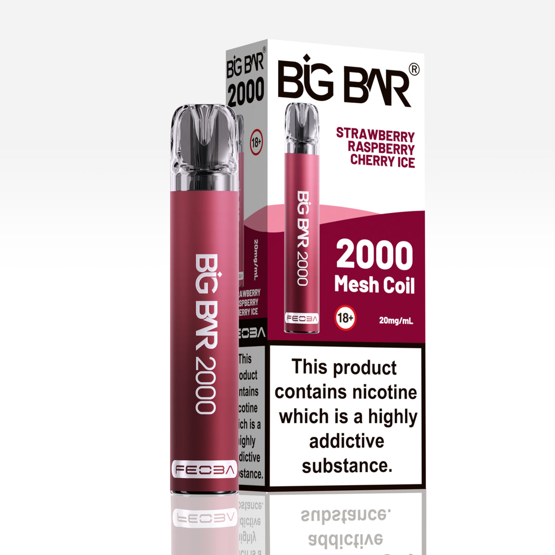 Feoba Big Bar 2000 Strawberry Raspberry Cherry Ice
