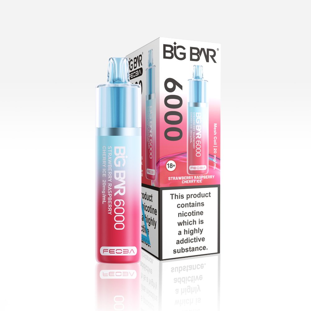 Feoba Big Bar 6000 Strawberry Raspberry Cherry Ice