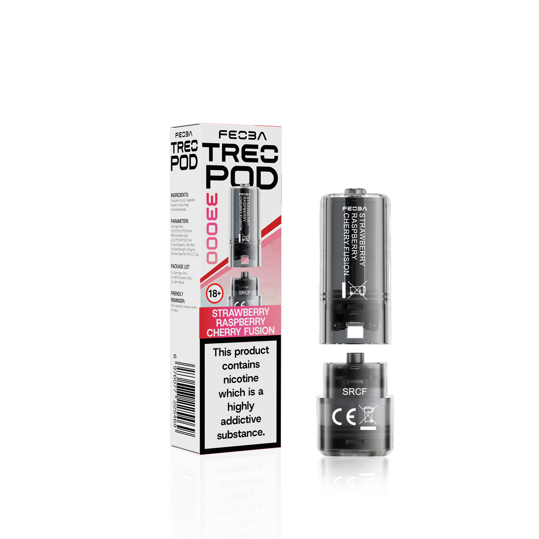 Feoba Treo 33000 Pod Strawberry Raspberry Cherry Fusion